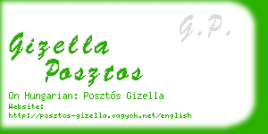 gizella posztos business card