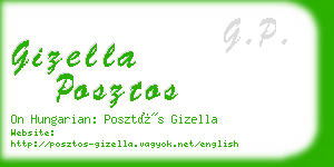 gizella posztos business card